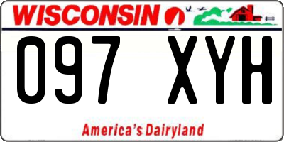 WI license plate 097XYH