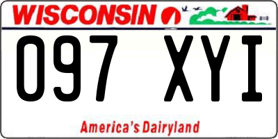WI license plate 097XYI