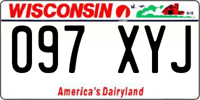 WI license plate 097XYJ