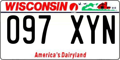 WI license plate 097XYN