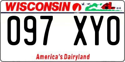 WI license plate 097XYO