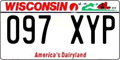 WI license plate 097XYP