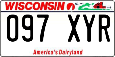 WI license plate 097XYR