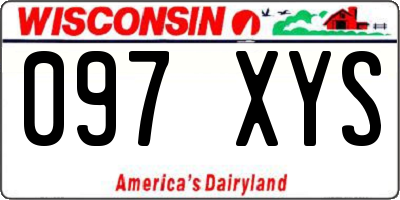 WI license plate 097XYS