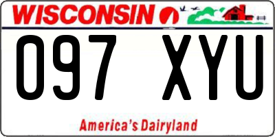 WI license plate 097XYU