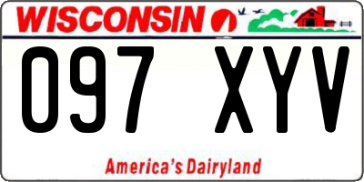 WI license plate 097XYV