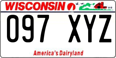 WI license plate 097XYZ
