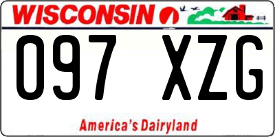 WI license plate 097XZG