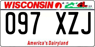 WI license plate 097XZJ