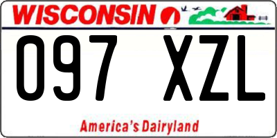 WI license plate 097XZL