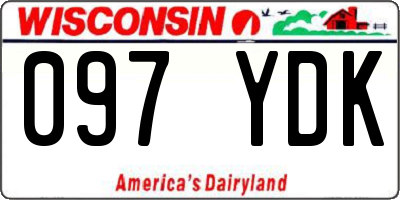 WI license plate 097YDK