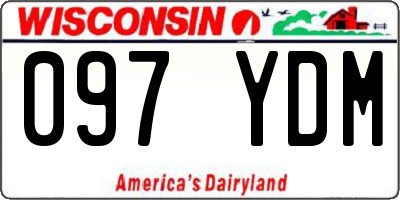 WI license plate 097YDM