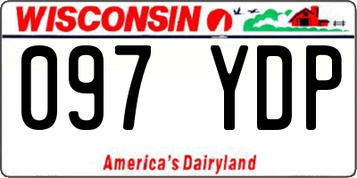 WI license plate 097YDP