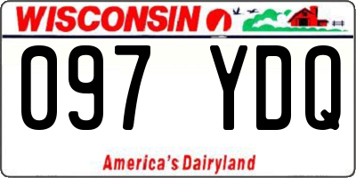 WI license plate 097YDQ