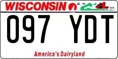 WI license plate 097YDT