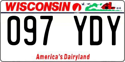 WI license plate 097YDY