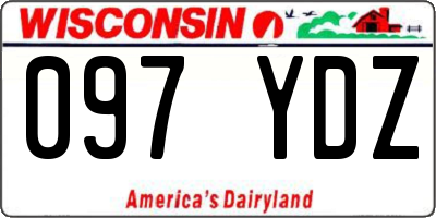 WI license plate 097YDZ