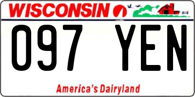 WI license plate 097YEN