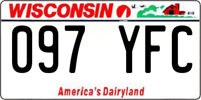 WI license plate 097YFC