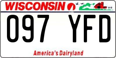 WI license plate 097YFD
