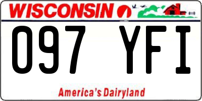 WI license plate 097YFI