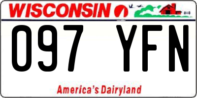 WI license plate 097YFN