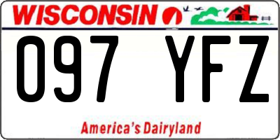 WI license plate 097YFZ