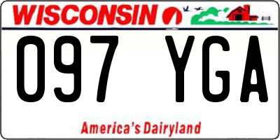 WI license plate 097YGA