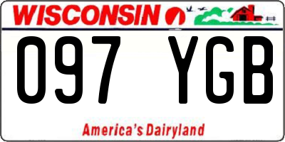WI license plate 097YGB