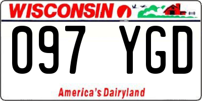 WI license plate 097YGD