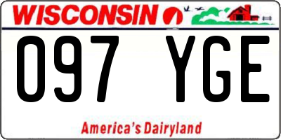 WI license plate 097YGE
