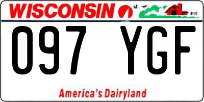 WI license plate 097YGF