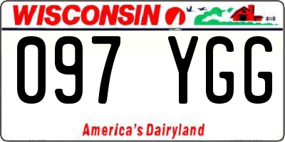 WI license plate 097YGG