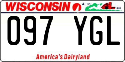WI license plate 097YGL