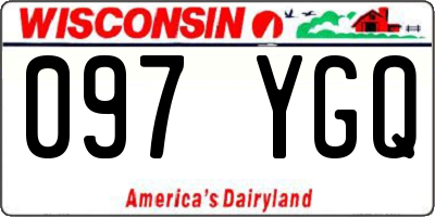 WI license plate 097YGQ