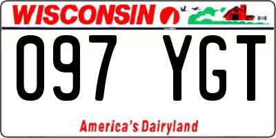 WI license plate 097YGT