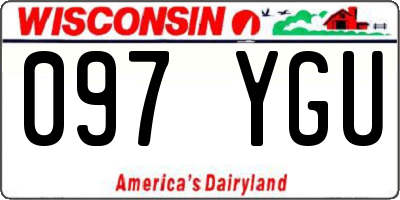 WI license plate 097YGU