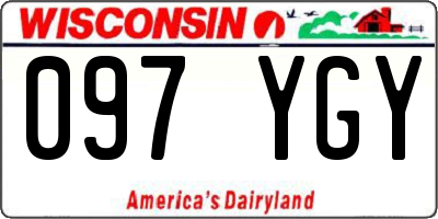WI license plate 097YGY