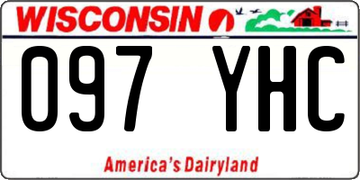 WI license plate 097YHC