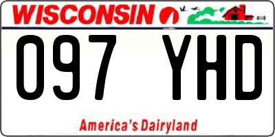 WI license plate 097YHD