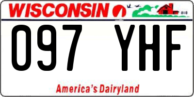 WI license plate 097YHF