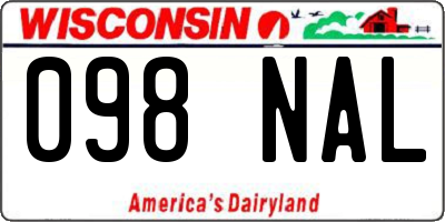 WI license plate 098NAL