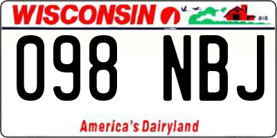 WI license plate 098NBJ