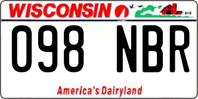 WI license plate 098NBR