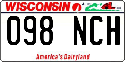 WI license plate 098NCH