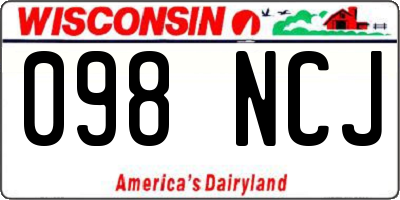WI license plate 098NCJ