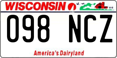 WI license plate 098NCZ