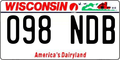 WI license plate 098NDB