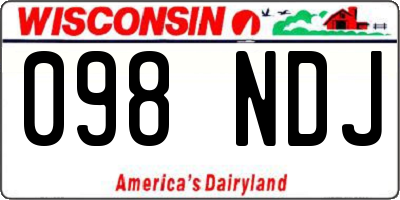 WI license plate 098NDJ