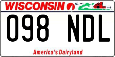 WI license plate 098NDL
